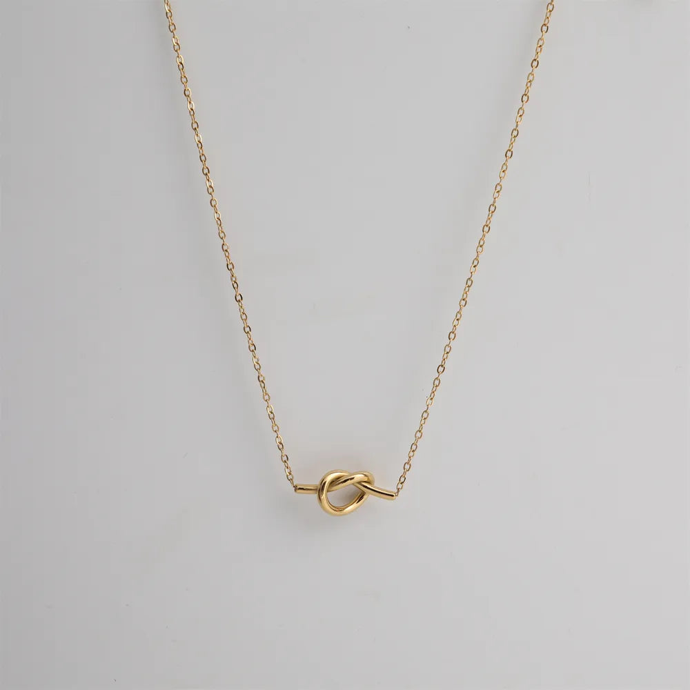 Golden Knot Pendant Necklace