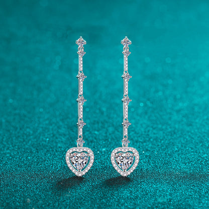 Sparkling Crystal Heart Earrings