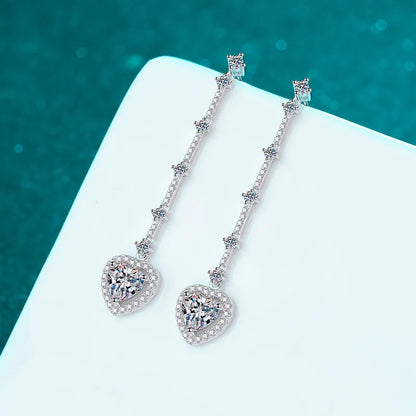Sparkling Crystal Heart Earrings