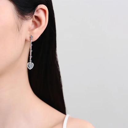 Sparkling Crystal Heart Earrings